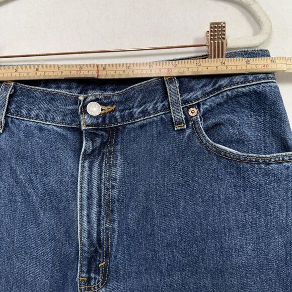 Vintage Levis 550 Jeans Women 14 Long Blue Relaxed Fit Tapered Leg Made USA 90s - Picture 7 of 11